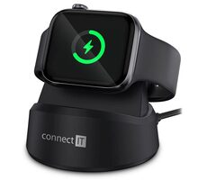 Connect IT WatchCharger (Apple) schwarz / Kabelloses Ladegerät / 3W