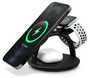 Connect IT MultiCharge 3in1 MagSafe schwarz / Kabelloses Ladegerät / 15W