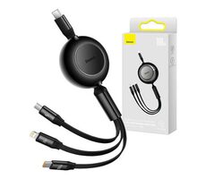 Baseus CAMJ010201 Schnellladekabel 3 in 1 USB-C - microUSB & USB-C & Lightning (100 W) 1,1 m schwarz