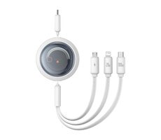 Baseus P10368700211-03 Free2Draw 3in1 USB-C - microUSB & USB-C & Lightning (100 W) 1,1 m weiß