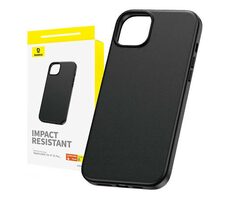 Baseus P60157304113-01 Kunstlederhülle für Apple iPhone 15 Pro, Schwarz