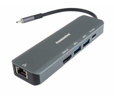 PremiumCord -Adapter USB-C auf HDMI + 2x USB3.2 + PD 100W+ RJ45 10/100/1000Mbps