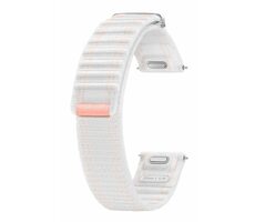 Samsung Stoffarmband (S/M) für Samsung Galaxy Watch 7 rosa-weiß