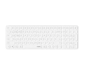 Rapoo E9310M Multimode weiß / Kabellose Tastatur / 2,4 GHz / BT 4.0 und 5.0 / ultradünn / 2x AAA-Batterie