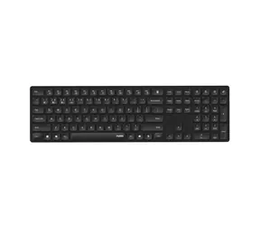 Rapoo E8020M Multimode schwarz / Kabellose Tastatur / 2,4 GHz / BT 3.0 und 5.0 / ultradünn / 2x AAA-Batterie
