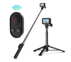 Telesin TE-RCSS-001 Selfie-Stick für Smartphones und Sportkameras mit BT-Fernbedienung