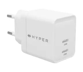 Hyper HyperJuice GaN USB-C Ladegerät 35W weiß / 2x USB-C / PD