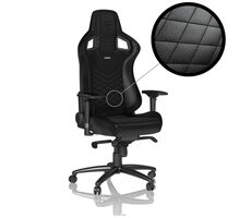 noblechairs EPIC schwarz / Gaming Stuhl / Kunstleder / verstellbar / Rollen / Tragkraft 120 kg 