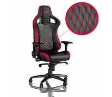 noblechairs EPIC mousesports Edition schwarz-rot / Gaming Stuhl / Kunstleder / verstellbar / Rollen 