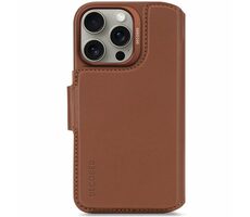 Decoded Leather Abnehmbare Wallet abnehmbare Lederhülle für Apple iPhone 16 Pro braun