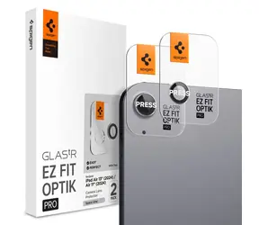 Spigen Glass tR EZ Fit Optik Pro 2er-Pack Schutzlinsenglas für Apple iPad Air 13" (2024) & 11" (2024) grau