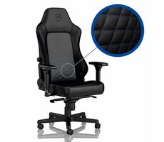 noblechairs HERO schwarz-blau / Gaming Stuhl / Kunstleder / verstellbar / Rollen / Tragkraft 150 kg 