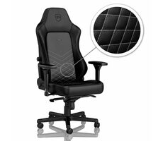 noblechairs HERO schwarz-weiß / Gaming Stuhl / Kunstleder / verstellbar / Rollen / Tragkraft 150 kg 