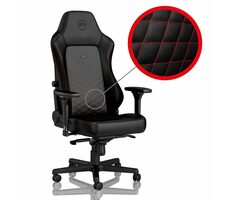 noblechairs HERO schwarz-rot / Gaming Stuhl / Kunstleder / verstellbar / Rollen / Tragkraft 150 kg 