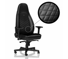 noblechairs ICON schwarz / Gaming Stuhl / Kunstleder / verstellbar / Rollen / Tragkraft 150 kg 