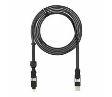 Rolling square inCharge XL 3M schwarz / Lade- und Datenkabel 6in1 / USB / USB-C / Lightning / MicroUSB / 100W