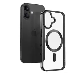 Swissten CLEAR JELLY MagStick METALLIC Hülle für Apple iPhone 16 PLUS schwarz