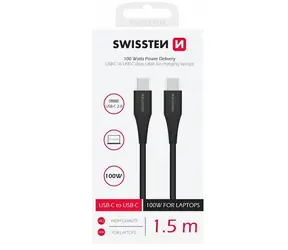 Swissten Datenkabel TPE USB-C - USB-C 2,5m schwarz / Power Delivery 5A (100W)