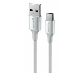 Swissten TEXTILE II Datenkabel USB - USB-C 1,5m weiß