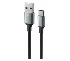 Swissten TEXTILE II Datenkabel USB - USB-C 1,5m schwarz