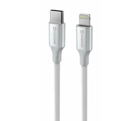 Swissten TEXTILE II Datenkabel USB-C - Lightning 1,5m weiß