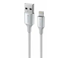Swissten TEXTILE II Datenkabel USB - Lightning 1,5m weiß