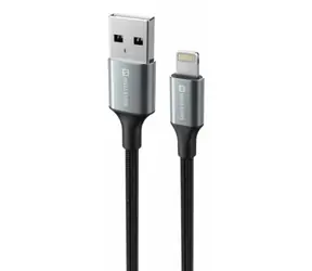 Swissten TEXTILE II Datenkabel USB - Lightning 1,5m schwarz