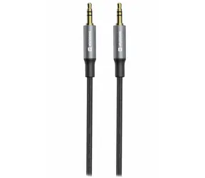 Swissten TEXTILE Verbindungs-Audiokabel Jack 3,5 mm (M) - Jack 3,5 mm (M) 1,5 m schwarz