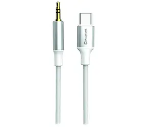 Swissten TEXTILE Audio-Adapter USB-C (M) - 3,5-mm-Klinke 1,5 m weiß