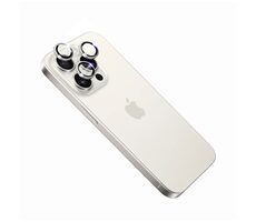 FIXED Saphir-Kameraobjektivschutz Sapphire Kameraglas für Apple iPhone 15 Pro/15 Pro Max Silber