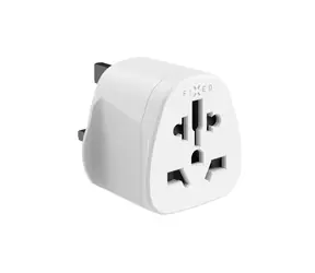 FIXED Adapter UK-Adapter zum Anschluss von UK-US-AU-Ladegeräten an eine UK-Steckdose weiß