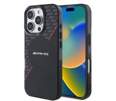 AMG Rhombs MagSafe Back Cover für Apple iPhone 16 Pro Schwarz/Rot