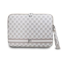 DKNY PU-Leder-Notizbuchhülle mit Karomuster und Streifen, 15/16 Zoll, Beige
