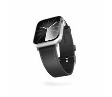 Epico Leather Watch Strap Lederarmband für Apple Watch 42/44/45/46/49 mm schwarz