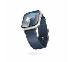 Epico Leather Watch Strap Lederarmband für Apple Watch 42/44/45/46/49 mm blau