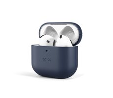 Epico Ledertasche Schutzhülle aus Leder für Apple Airpods 4/4 (ANC) blau