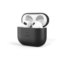 Epico Ledertasche Schutzhülle aus Leder für Apple Airpods 3 schwarz