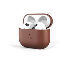 Epico Ledertasche Schutzhülle aus Leder für Apple Airpods 3 braun