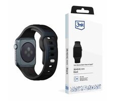 3mk Silikon-Uhrenarmband für Apple 38/40/41 mm, Schwarz
