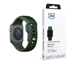 3mk Silikon-Uhrenarmband für Apple 38/40/41 mm, dunkelgrün