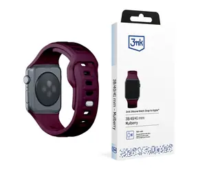 3mk Silikon-Uhrenarmband für Apple 38/40/41 mm Mulberry