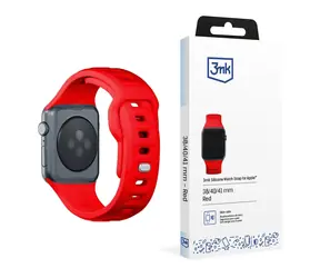 3mk Silikon-Uhrenarmband für Apple 38/40/41 mm, Rot