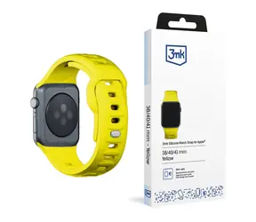 3mk Silikon-Uhrenarmband für Apple 38/40/41 mm, Gelb