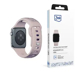 3mk Silikon-Uhrenarmband für Apple 42/44/45/49 mm Latte