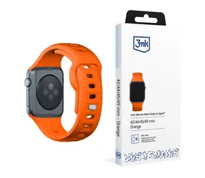 3mk Silikon-Uhrenarmband für Apple 42/44/45/49 mm Orange