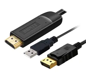 PremiumCord HDMI 2.0-zu-DisplayPort 1.2-Kabel für 4K@60Hz-Auflösung, 2 m