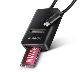 Axagon ADM2-CM USB-C 10 Gbit/s - M.2 NVMe & SATA SSD-Adapter, USB-C-Kabel 10 cm