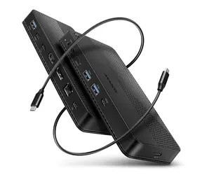 Axagon HMC-U4, USB4 40-Gbit/s-Dock, 3x USB-A, 2x USB-C, HDMI & DP 8K/30Hz, RJ-45, SD/mSD, Audio, PD 100W, USB-C-Kabel 80cm