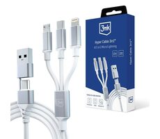3mk Hyper Cable Ladekabel 3in1 A/C auf C/Micro/Lightning 1,5m weiß