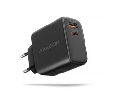 Axagon ACU-PQ45 schwarz / GaN-Netzladegerät / 1x USB-A / 1x USB-C / 45W